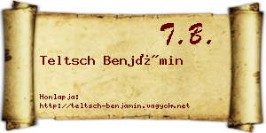 Teltsch Benjámin névjegykártya
