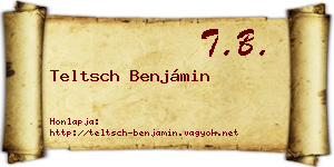 Teltsch Benjámin névjegykártya